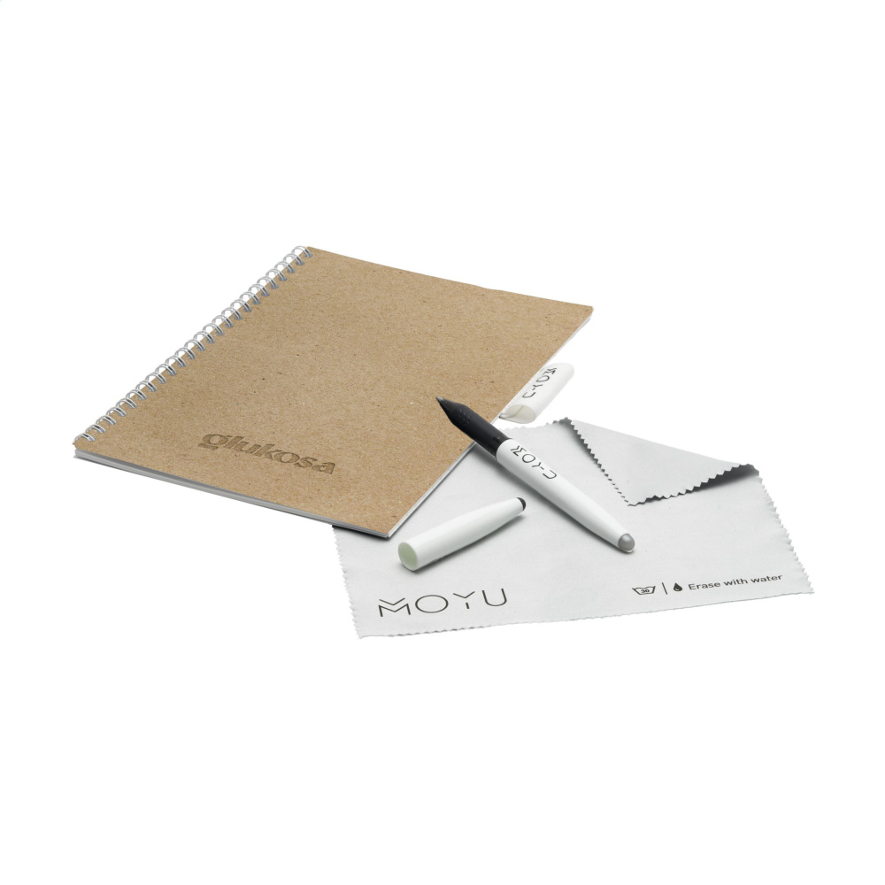 Logotrade promotional merchandise picture of: MOYU Erasable Stone Paper Notebook CraftCover 18 pages