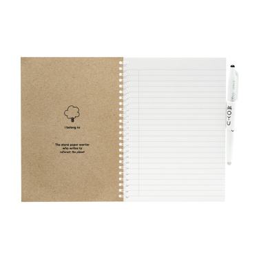 Logo trade promotional item photo of: MOYU Erasable Stone Paper Notebook CraftCover 18 pages