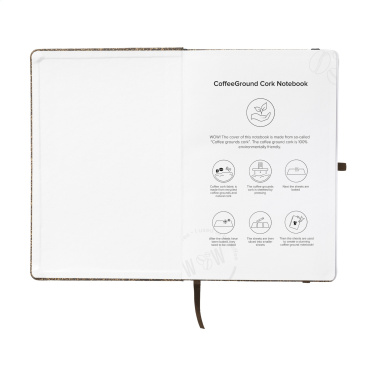 Logotrade promotional item image of: CoffeeGround Cork Paper Notebook A5