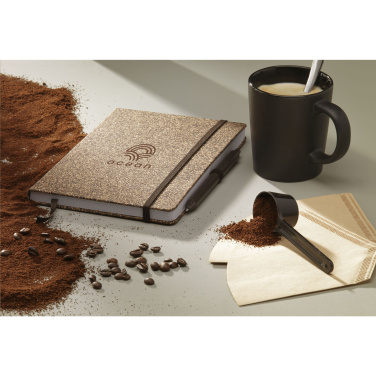 Logotrade promotional items photo of: CoffeeGround Cork Paper Notebook A5