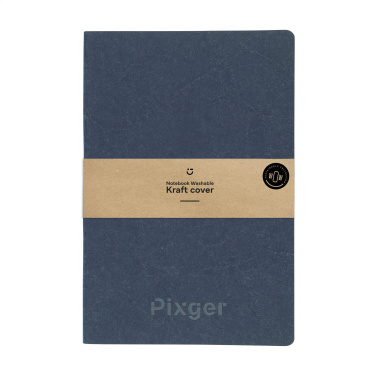 Logotrade promotional giveaway image of: Paper Notebook GRS Washable Kraft Cover A5