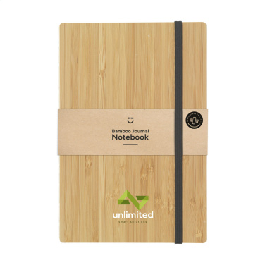 Logo trade business gifts image of: Bamboo Journal Naked Spine Paper Notebook A5