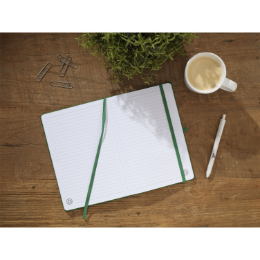 Logo trade promotional products image of: Recycled GRS PU Paper Notebook A5