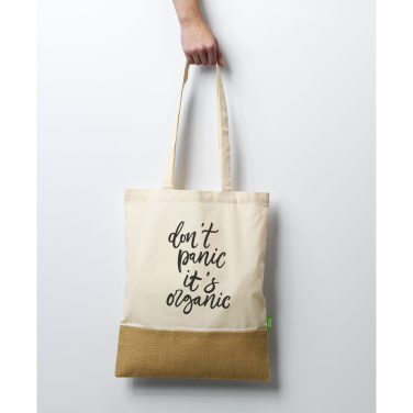 Logo trade promotional giveaways picture of: Combi Organic Shopper (160 g/m²) bag