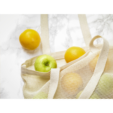 Logotrade promotional gift picture of: Natura Organic Mesh Shopper (180 g/m²) shopping bag