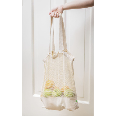 Logo trade promotional gifts picture of: Natura Organic Mesh Shopper (180 g/m²) shopping bag