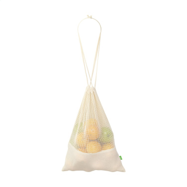 Logotrade promotional product picture of: Natura Organic GOTS Mesh Bag (120 g/m²) fruit bag