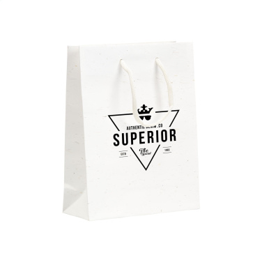 Logo trade promotional products image of: Leaf It Bag recycled with straw fibres (180 g/m²) S