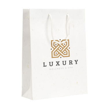 Logo trade promotional product photo of: Leaf It Bag recycled with straw fibres (180 g/m²) L