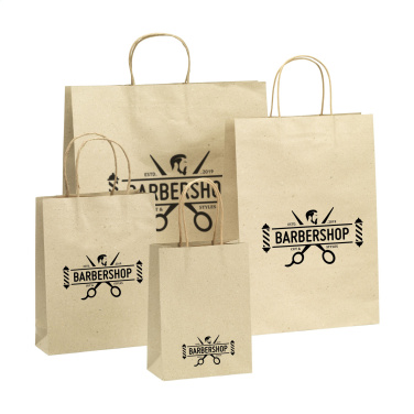 Logo trade promotional gifts image of: Leaf It Bag recycled grass paper (120 g/m²) S