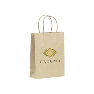 Logo trade promotional gifts image of: Leaf It Bag recycled grass paper (120 g/m²) M