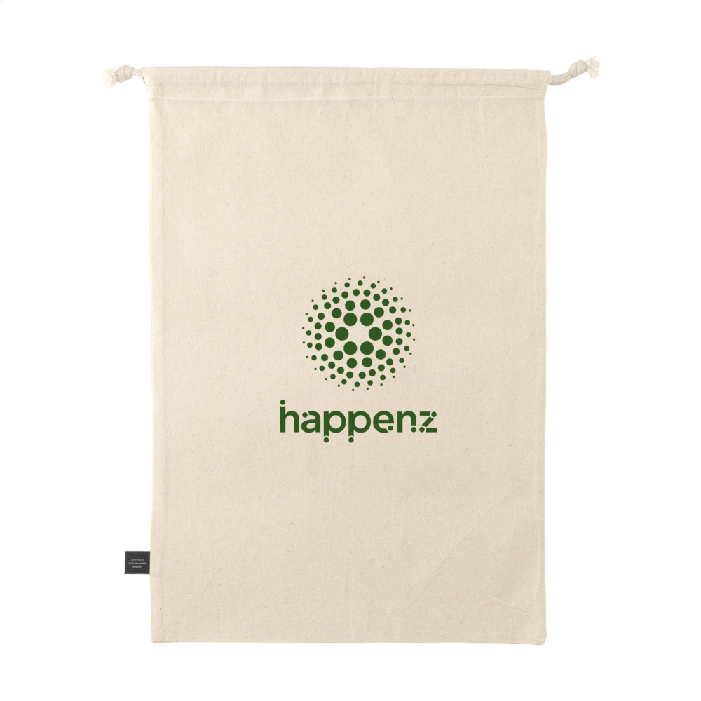 Logotrade promotional gift picture of: Gift Pouch Natural GRS Recycled Cotton (150 g/m²) L