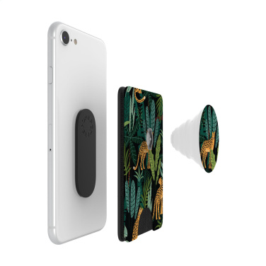 Logo trade promotional merchandise image of: PopSockets® PopWallet+ card holder with PopGrip