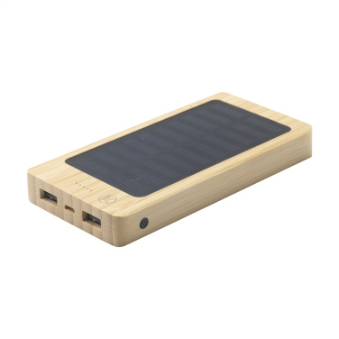 Logo trade promotional gifts image of: Solar Powerbank 8000+ Wireless Charger