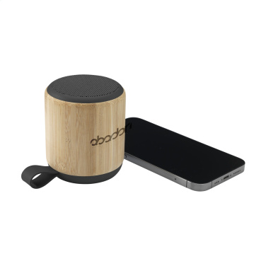 Logo trade promotional gifts image of: Timor Bamboo Wireless Speaker