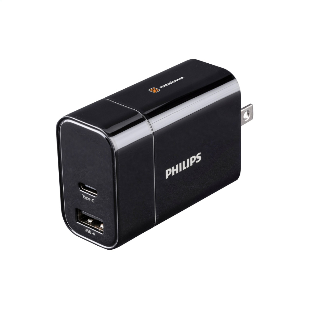 Logo trade promotional item photo of: Philips Travel Charger