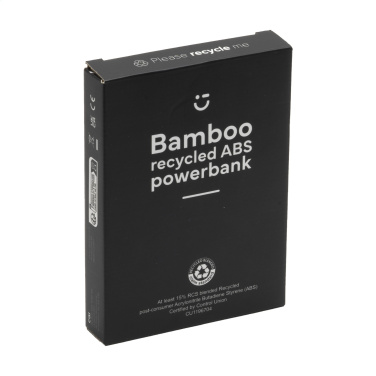 Logo trade advertising products picture of: Boru Bamboo RCS Recycled ABS Powerbank Wireless Charger