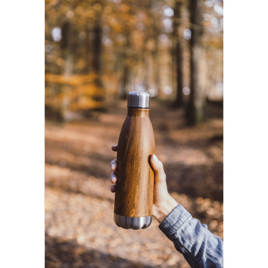 Logo trade promotional merchandise picture of: Topflask Wood 500 ml drinking bottle