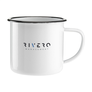 Logo trade promotional items picture of: Retro Enamel Mug 350 ml