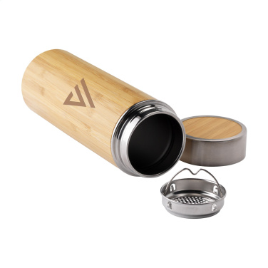 Logo trade business gift photo of: Osaka 360 ml bamboo thermo bottle/thermo cup