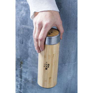 Logo trade promotional giveaway photo of: Osaka 360 ml bamboo thermo bottle/thermo cup