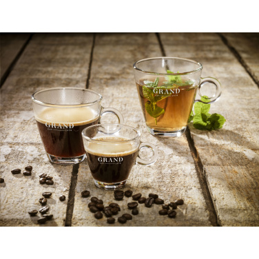 Logo trade promotional giveaways image of: Lugano Coffee Glass 230 ml