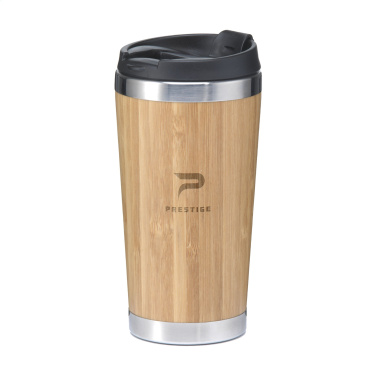 Logo trade corporate gifts image of: Tokyo 450 ml bamboo thermo cup