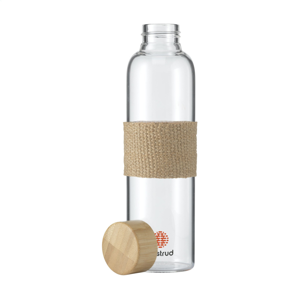 Logotrade promotional items photo of: Senga Glass Bamboo 500 ml drinking bottle