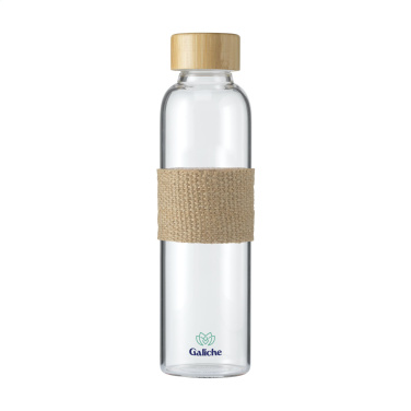 Logo trade corporate gifts image of: Senga Glass Bamboo 500 ml drinking bottle