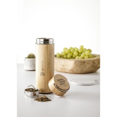 Logo trade advertising products picture of: Nikko 330 ml bamboo thermo bottle/thermo cup