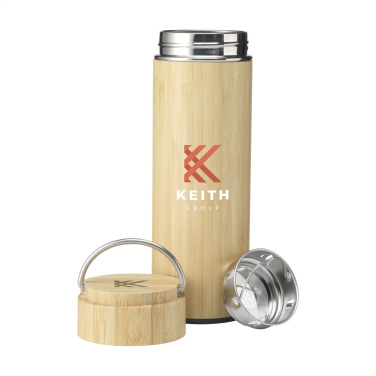 Logotrade promotional merchandise photo of: Nikko 330 ml bamboo thermo bottle/thermo cup