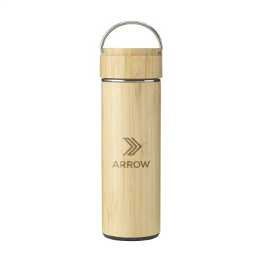 Logo trade advertising product photo of: Nikko 330 ml bamboo thermo bottle/thermo cup