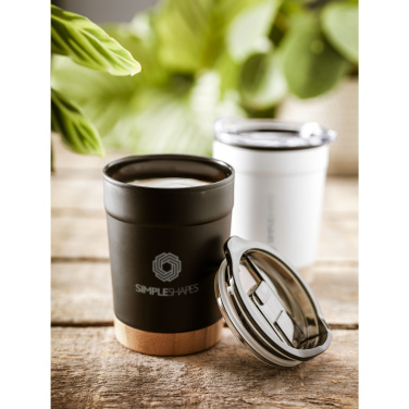 Logotrade business gift image of: Kobe Bamboo RCS Recycled Steel 350 ml coffee cup