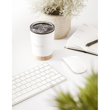 Logo trade promotional giveaways picture of: Kobe Bamboo RCS Recycled Steel 350 ml coffee cup