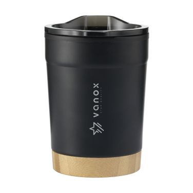 Logo trade promotional products image of: Kobe Bamboo RCS Recycled Steel 350 ml coffee cup