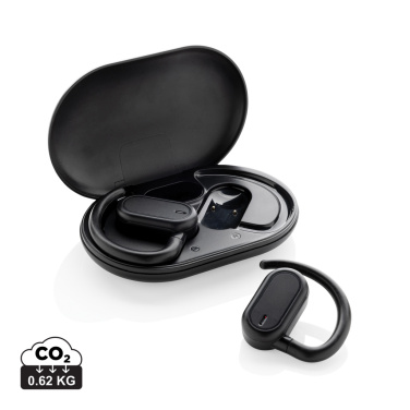 Logotrade corporate gift image of: Fitsound RCS recycled plastic open ear TWS earbuds