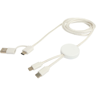 Logo trade promotional merchandise photo of: Citala 5-in-1 recycled plastic 150 cm data sync and 27W fast charge cable