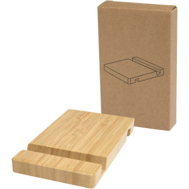 Logo trade promotional gifts picture of: Bubup bamboo 2-angled tablet and phone stand