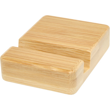 Logo trade promotional merchandise image of: Ebla bamboo phone stand