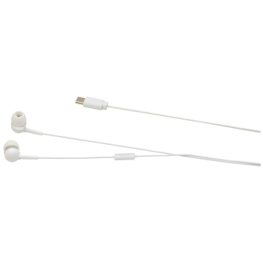 Logotrade corporate gift image of: Baekdu wired Type-C headset with recycled plastic storage box