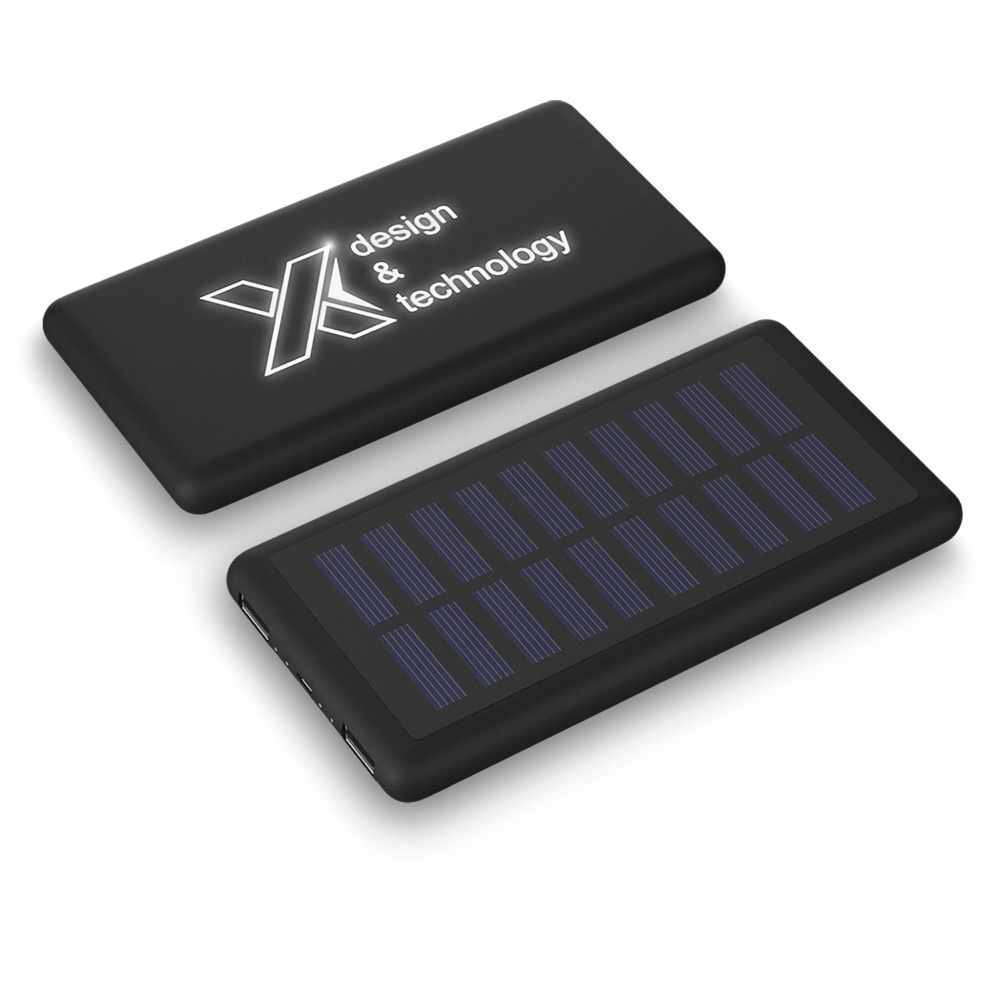 Logotrade promotional item picture of: SCX.design P30 8000 mAh light-up solar power bank