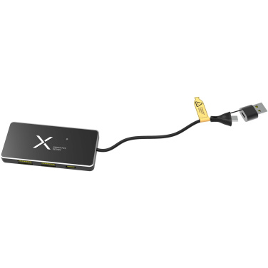 Logotrade business gift image of: SCX.design H20 8-in-1 USB hub with dual input and 6-ports