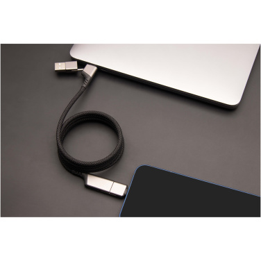 Logotrade promotional items photo of: SCX.design C52 100W 4-in-1 rPET magnetic ultra fast charging cable 