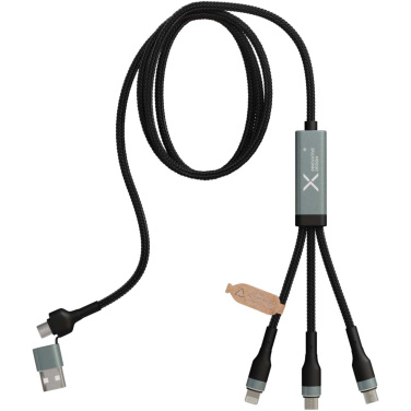 Logotrade business gift image of: SCX.design C53 100W 5-in-1 rPET ultra fast charging cable