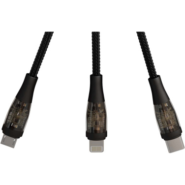 Logo trade corporate gift photo of: SCX.design C50 5-in-1 fast charging 100W/5A cable with digital display