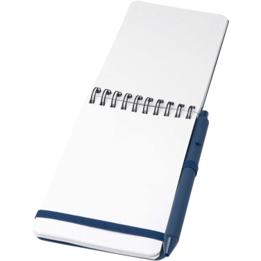 Logo trade corporate gifts image of: Thalaasa A6 hard cover ocean-bound notebook with ballpoint pen (black ink)