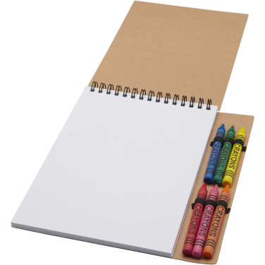 Logotrade business gifts photo of: Doodle A5 spiral soft cover notebook and crayon set