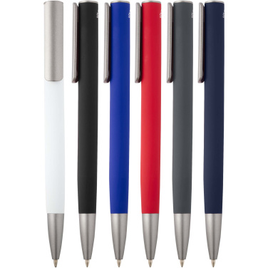 Logotrade promotional merchandise picture of: Ziggur aluminium ballpoint pen (blue ink)