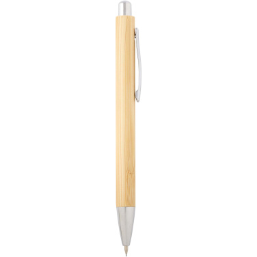 Logotrade advertising products photo of: Oblys bamboo ballpoint pen and mechanical pencil set (black ink)