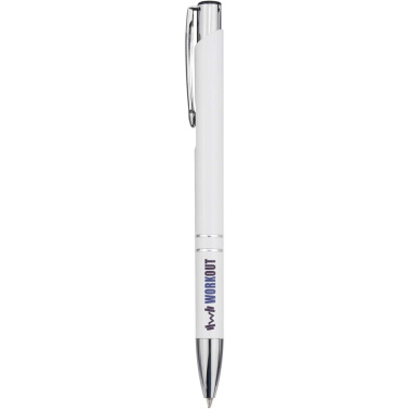 Logo trade promotional giveaway photo of: Moneta recycled aluminium ballpoint pen (blue ink)